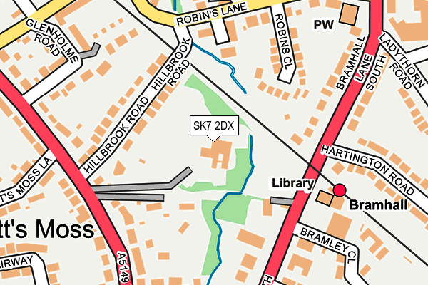 SK7 2DX map - OS OpenMap – Local (Ordnance Survey)