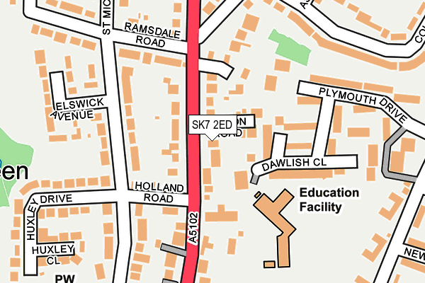 SK7 2ED map - OS OpenMap – Local (Ordnance Survey)