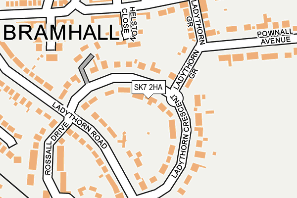 SK7 2HA map - OS OpenMap – Local (Ordnance Survey)
