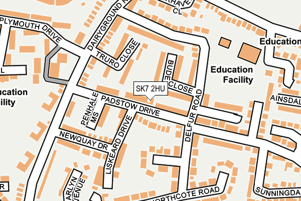 SK7 2HU map - OS OpenMap – Local (Ordnance Survey)