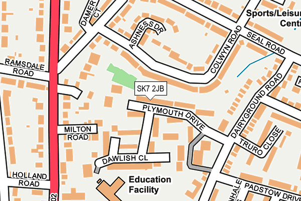 SK7 2JB map - OS OpenMap – Local (Ordnance Survey)