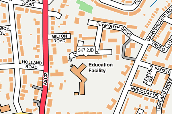 SK7 2JD map - OS OpenMap – Local (Ordnance Survey)