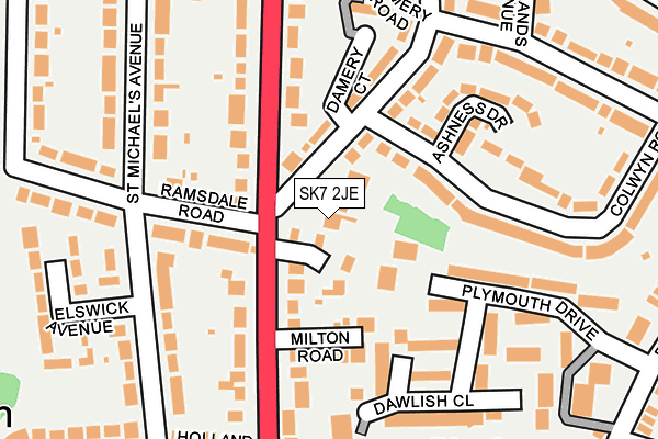 SK7 2JE map - OS OpenMap – Local (Ordnance Survey)