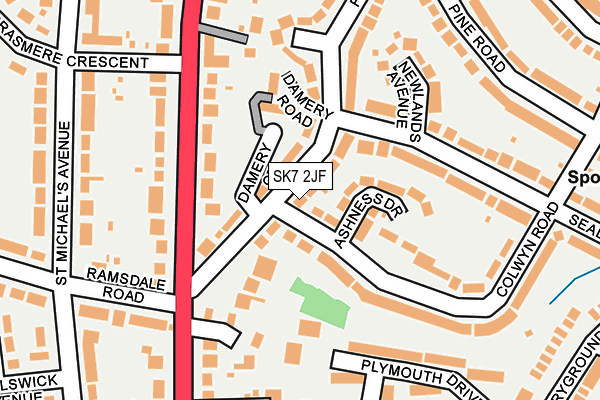 SK7 2JF map - OS OpenMap – Local (Ordnance Survey)