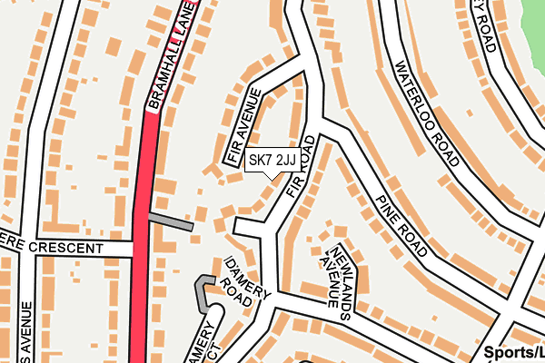 SK7 2JJ map - OS OpenMap – Local (Ordnance Survey)