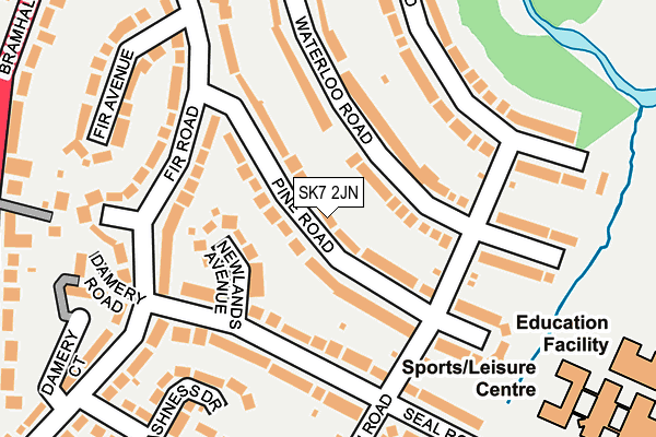 SK7 2JN map - OS OpenMap – Local (Ordnance Survey)