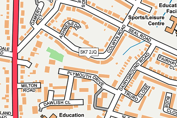 SK7 2JQ map - OS OpenMap – Local (Ordnance Survey)