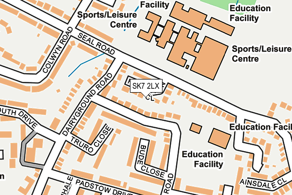 SK7 2LX map - OS OpenMap – Local (Ordnance Survey)
