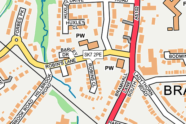 SK7 2PE map - OS OpenMap – Local (Ordnance Survey)