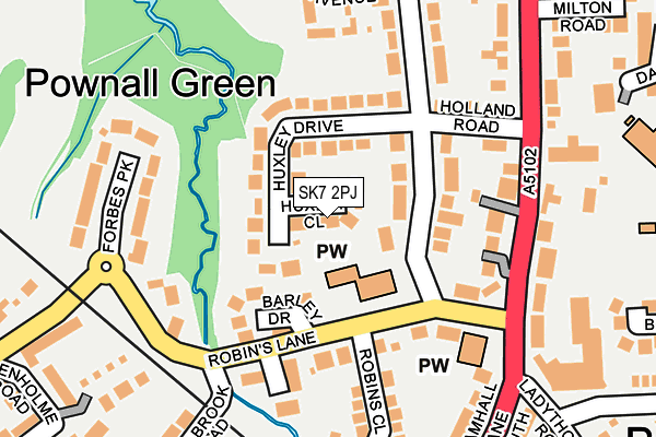 SK7 2PJ map - OS OpenMap – Local (Ordnance Survey)