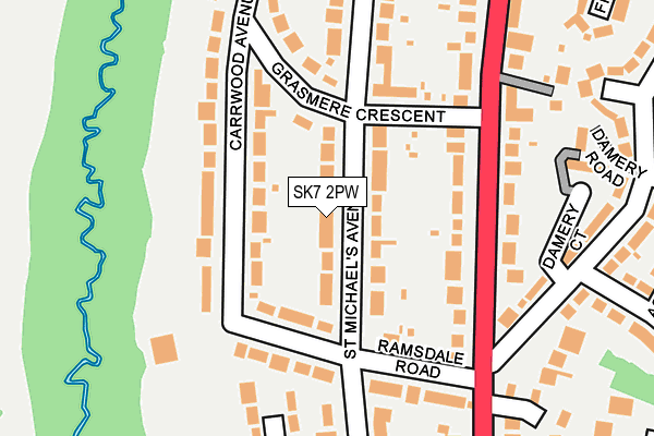 SK7 2PW map - OS OpenMap – Local (Ordnance Survey)