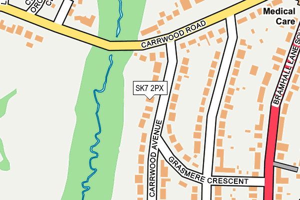 SK7 2PX map - OS OpenMap – Local (Ordnance Survey)