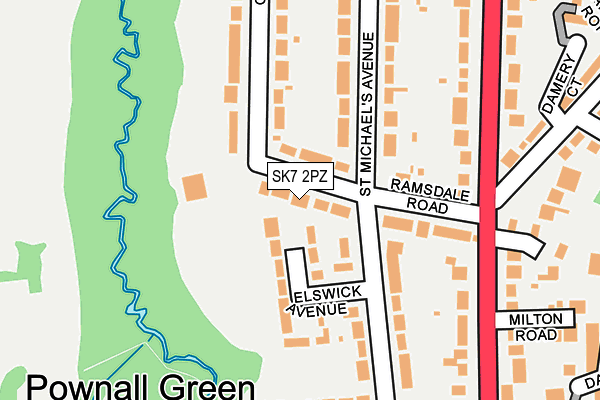 SK7 2PZ map - OS OpenMap – Local (Ordnance Survey)