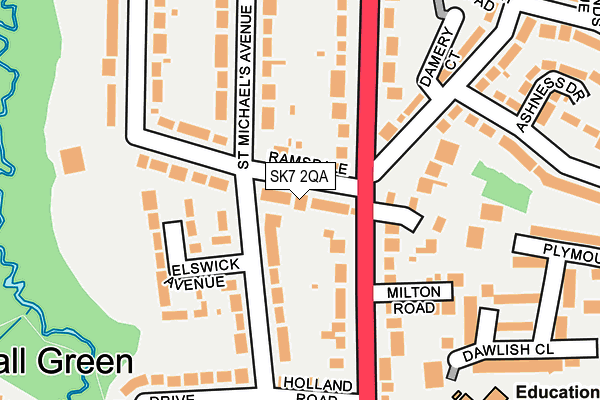 SK7 2QA map - OS OpenMap – Local (Ordnance Survey)