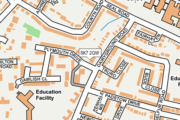SK7 2QW map - OS OpenMap – Local (Ordnance Survey)