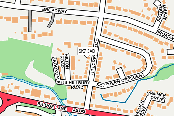 SK7 3AD map - OS OpenMap – Local (Ordnance Survey)
