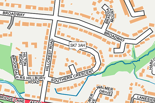 SK7 3AH map - OS OpenMap – Local (Ordnance Survey)