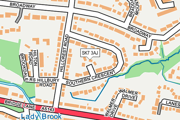 SK7 3AJ map - OS OpenMap – Local (Ordnance Survey)