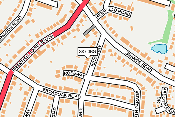 SK7 3BG map - OS OpenMap – Local (Ordnance Survey)