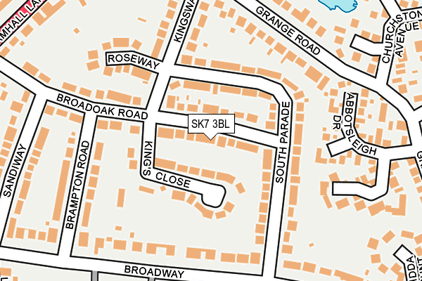 SK7 3BL map - OS OpenMap – Local (Ordnance Survey)