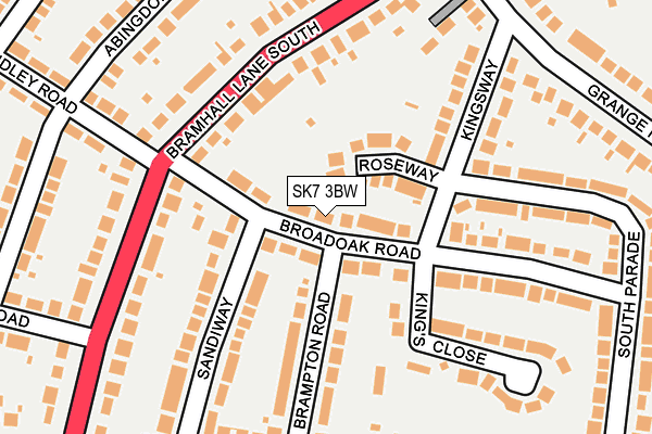 SK7 3BW map - OS OpenMap – Local (Ordnance Survey)