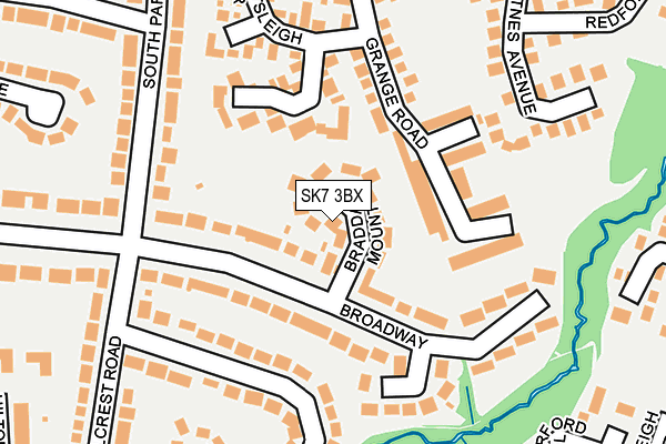 SK7 3BX map - OS OpenMap – Local (Ordnance Survey)