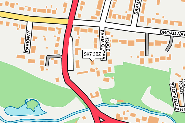 SK7 3BZ map - OS OpenMap – Local (Ordnance Survey)