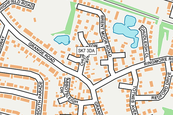 SK7 3DA map - OS OpenMap – Local (Ordnance Survey)