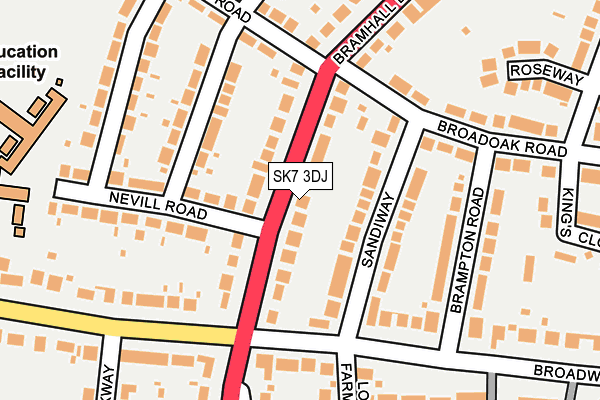 SK7 3DJ map - OS OpenMap – Local (Ordnance Survey)