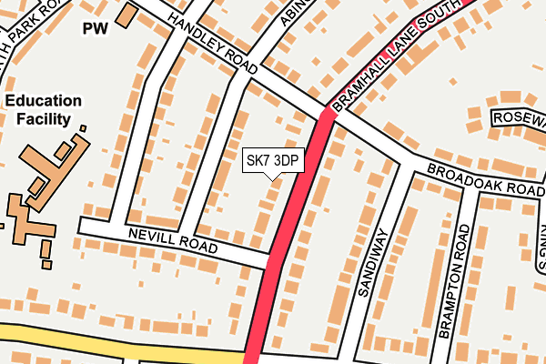 SK7 3DP map - OS OpenMap – Local (Ordnance Survey)