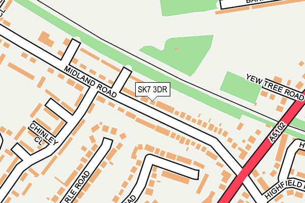 SK7 3DR map - OS OpenMap – Local (Ordnance Survey)