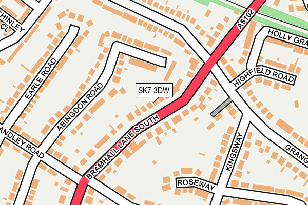 SK7 3DW map - OS OpenMap – Local (Ordnance Survey)