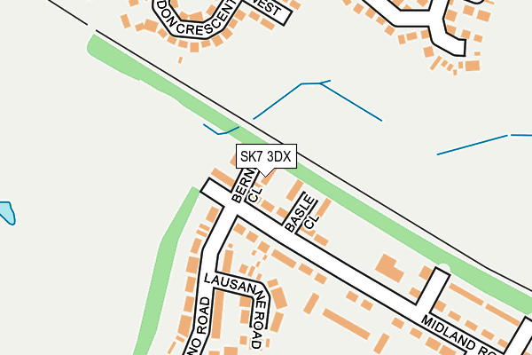 SK7 3DX map - OS OpenMap – Local (Ordnance Survey)