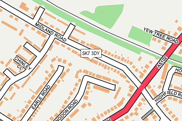 SK7 3DY map - OS OpenMap – Local (Ordnance Survey)