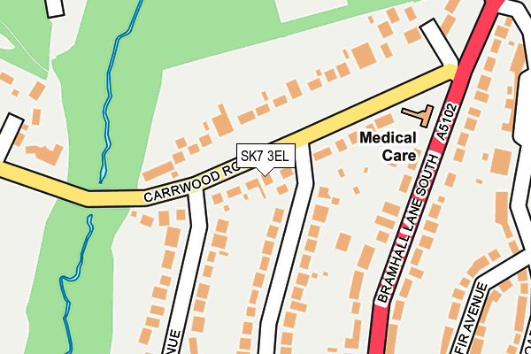 SK7 3EL map - OS OpenMap – Local (Ordnance Survey)
