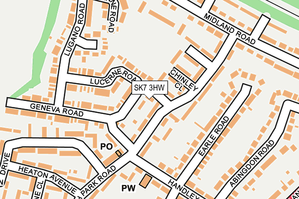 SK7 3HW map - OS OpenMap – Local (Ordnance Survey)