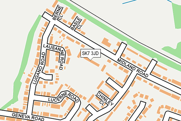 SK7 3JD map - OS OpenMap – Local (Ordnance Survey)