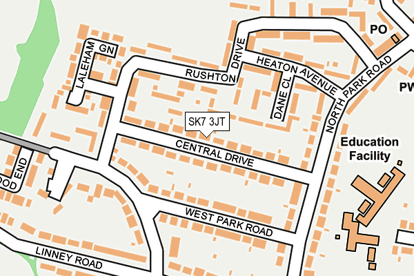 SK7 3JT map - OS OpenMap – Local (Ordnance Survey)