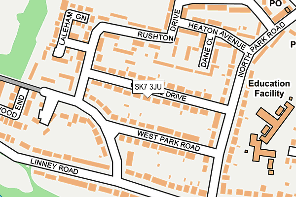 SK7 3JU map - OS OpenMap – Local (Ordnance Survey)