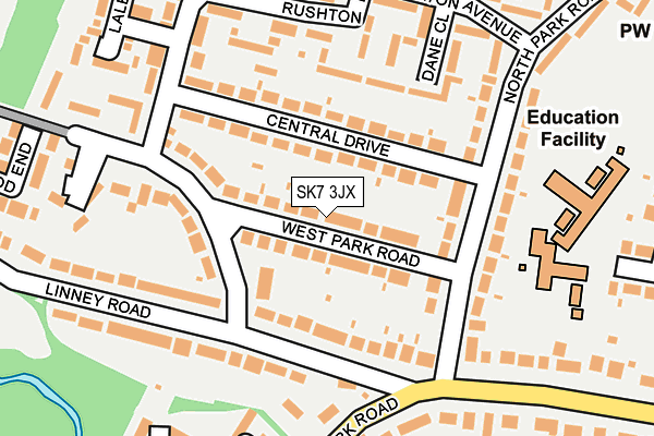 SK7 3JX map - OS OpenMap – Local (Ordnance Survey)
