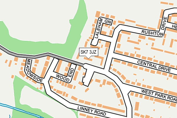 SK7 3JZ map - OS OpenMap – Local (Ordnance Survey)