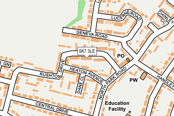 SK7 3LE map - OS OpenMap – Local (Ordnance Survey)