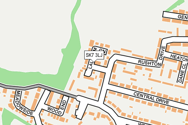SK7 3LJ map - OS OpenMap – Local (Ordnance Survey)