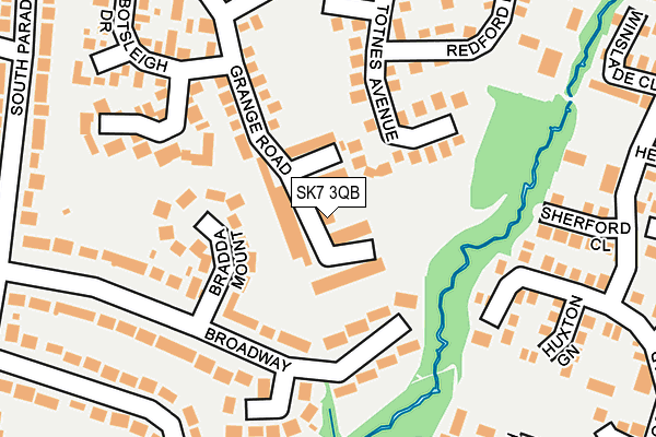SK7 3QB map - OS OpenMap – Local (Ordnance Survey)
