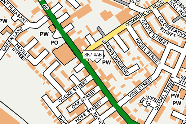 SK7 4AB map - OS OpenMap – Local (Ordnance Survey)