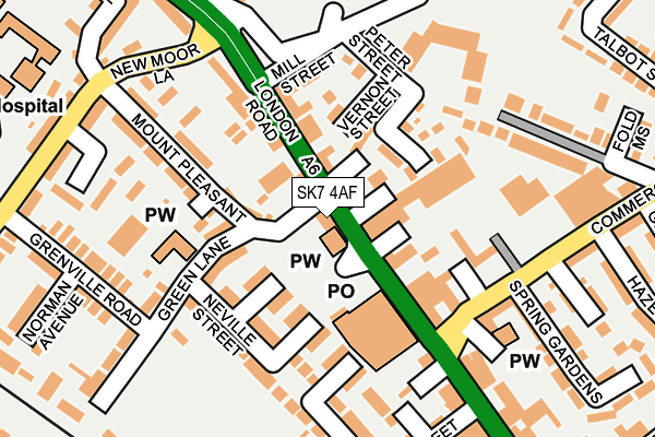 SK7 4AF map - OS OpenMap – Local (Ordnance Survey)