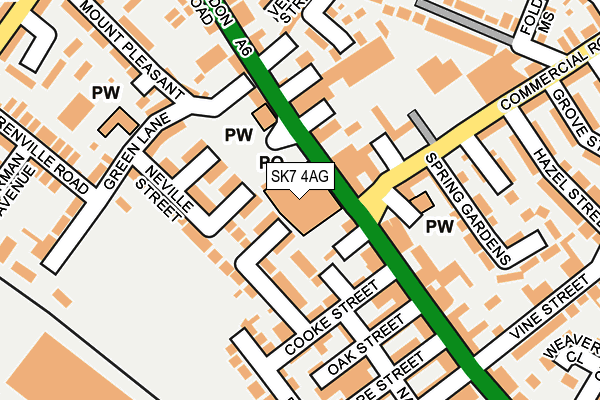 SK7 4AG map - OS OpenMap – Local (Ordnance Survey)