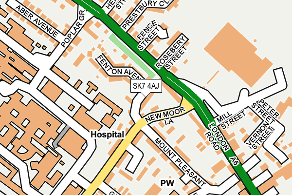 SK7 4AJ map - OS OpenMap – Local (Ordnance Survey)