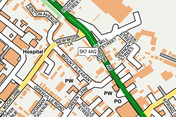 SK7 4AQ map - OS OpenMap – Local (Ordnance Survey)