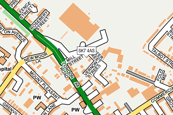 SK7 4AS map - OS OpenMap – Local (Ordnance Survey)